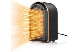 FGHB Calefactor Bajo Consumo 220V 1200W, Calentador Cerámico Silencioso,Protección contra el sobrecalentamiento/Automatic Shut-Off, Calefactor Electrico Para, baño, Oficina, Hogar, Dormitorio