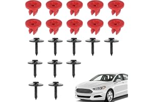 NOENAENI 20Pcs Bottom Shield Fasteners Perfect Compatibility Engine Undertray Cover Clip Heavy Duty Clips for Ford Kuga Splash Guard for Ford Focus Mondeo MK2 MK3 MK4 Vehicle Protection (10 Clips + 10 Screws)