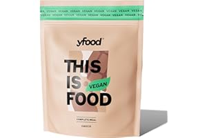 ‎YFOOD yfood Trinkmahlzeit Vegan Choco – 12 Mahlzeiten à 400 kcal in Pulverform – 26 g Protein, Vitamine & Mineralstoffe - Geschmack: Schokolade (vegan)