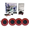 Dolphin Automotive DFM400 Reverse Parking Sensors Flush Mount OEM Style 4 Ultrasonic Radar Sensor Kit Audio Alert System - Matt Black