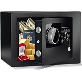 SINZUX Small Safe with Digital Code, Steel Camouflage Safe for Home, Wall Recessed Safe with 2 Replacement Keys, 6.6L, 23x17x