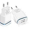 LUOATIP Caricatore USB da Muro, 2-Pack 2.1A 5V Caricabatterie Alimentatore Presa USB 2 Porte, Spina Compatibile con iPhone XS