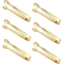 Confezione Da 6 Mini Pinze Per Lo Zucchero In Acciaio Inox Pinze