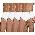 KIFAARU Men's High Waist Cotton Regular Fit Solid Brief Full Underwear with Outer Elastic Combo Pack for Daily Use (Assorted Colours)