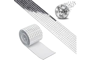 NICEIN®2880 Pièces Mosaique Carrelage - Miroir Autocollant Miroir Adhésif,Pour Décorer des Boule a Facette,Convient Pour La Fabrication Artisanale, la Décoration DIY (5 mm - 2 pièces)