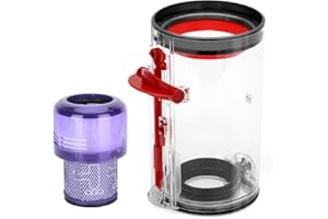 SQLJYU Akcesoria do dolnej pokrywy kosza do Dyson V11 V15 SV14 SV15 SV22, zawiera filtr HEPA, wysokiej jakości przezroczysty pojemnik na kurz do części zamiennych dla Dyson V11 V15 Absolute