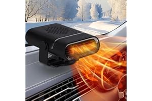 Gillterway Car Heater, 12V Portable Car Heater, Car Heaters that Plug into Cigarette, 360° Rotatable Demister, 2 in 1 Heating & Cooling Fast Heating Defrost Defogger for Car SUV Van