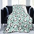 Custommixall Panda Plush Blanket Flannel Blanket,Soft Warm Fuzzy Throw Blankets Kids or Adults for Crib Bed Couch Chair Four Seasons Living Room Travel Outdoor 40"x50"