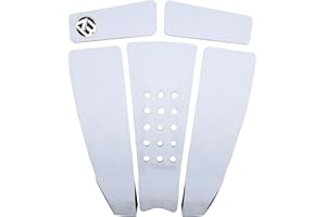 AQUBONA 5 pezzi EVA Tavola da Surf Deck Trazione Pad con Kicker per Stomp Skimboard, Tavole da Surf, Funboard, Pesci/Aqua Blue Grigio Nero