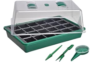 Novatool Mini Gewächshaus Balkon Zimmergewächshaus Anzucht mit Saathelfer I Anzuchtschale Anzuchtgewächshaus Anzuchthaus Kräuter I Zimmergewächshaus XXL Fensterbank Treibhaus Gewächshaus klein