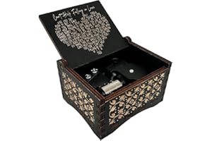 YOUTANG Mini pozytywka z 18 nutami, korba ręczna, grawerowana, drewniana pozytywka dla drogiej żony, dziewczyny, na walentynki, Boże Narodzenie, rocznicę ślubu, prezent (nie pomoże się zakochać - zakończyć