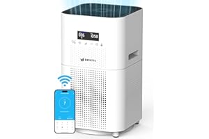 DAYETTE Smart-Luftreiniger für Zuhause, große Räume bis zu 160 ㎡, Air Purifier mit APP und Alexa-Steuerung, H13 True HEPA-Filter für Allergien, Tierhaare, Rauchstaub, 22 dB Schlafmodus