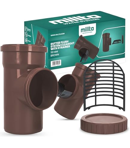 Millto™ Collecteur De Pluie DN 90 Mm Noir | Recuperateur D'eau Pour Goutiere Compris Filtre Raccord Tuyau Jardin De Descente D'Arrosage Système De