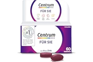 ‎CENTRUM Multivitamin - Centrum Für Sie, 60 St. - Hochwertiges Nahrungsergänzungsmittel mit Mikronährstoffen speziell für Frauen - Vitamine, Mineralstoffe und Spurenelemente zur täglichen Komplettversorgung