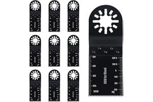 YODUEA 10Pcs 35mm Multi Tool Blade Universal Starlock Multitool Blades Wood Metal Plastic Oscillating Saw Blades Quick Release Compatible with Bosch Fein Multimaster Milwaukee Makita Hitachi Dewalt