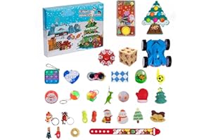 Weihnachten Adventskalender 2023, Onikiz 30Pcs Weihnachts Countdown-Kalender Adventskalender Weihnachts Spielzeug Geschenk für Kinder und Erwachsene