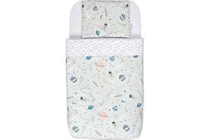 FlyIdeas Juego Completo Sabanas Minicuna Colecho Next to Me 83x50, 100% Algodon Certificado - Compatible con Minicunas y Colchones de tamaño: 50x80 cm 83x50 cm y Similar