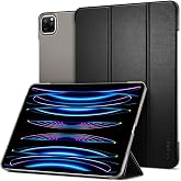 Spigen iPad Pro 11" (2022 / 2021) ile Uyumlu Kılıf Smart Fold Stand &ouml;zellikli Vegan Deri Siyah Kapak - ACS02887 (Spigen TR Ga