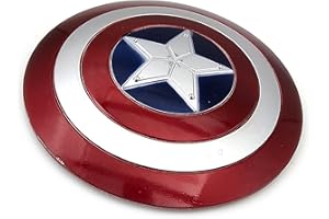 LizMatech Marvelous Mini Captain America Shield Metal Ornament: Perfect Toy for Kids & Display - Authentic Captain America Shield Design (Red, White & Blue)