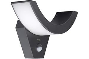 oktaplex lighting Lima Lampe d'extérieur à LED avec détecteur de mouvement 10 W, IP54, 3000 K, Anthracite Luminaire exterieur Applique Murale