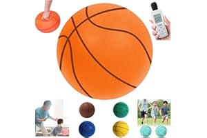 Chicmine Silent Basketball Dribbling Indoor, Mute Silent Basketball Size 7 Bouncing Ball Quiet Basketball Uncoated High-Density Foam Ball Soft Lightweight Quiet Ball Sports for Adult Kids