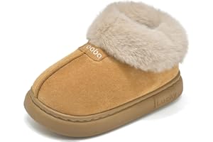 Vorgelen Chaussons Enfant Chaude Peluche Pantoufles Fille Garçon Hiver Maison Chaussures Intérieur Extérieur Antidérapant Slippers
