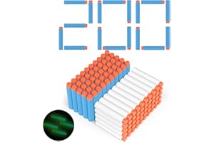 ZWOOS Dardi Proiettili per Pistola Nerf N Strike Elite Blaster Ricambio 200 Pezzi Munizioni Ricarica Compatibili Freccette per Series Blasters Giocattolo per Bambini (Blu Scuro)