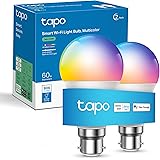 Tapo Smart Bulb, B22 Multicolor Energy Saving Alexa Light Bulbs, 60W, Works with Amazon Alexa and Google Home, Colour-Changea