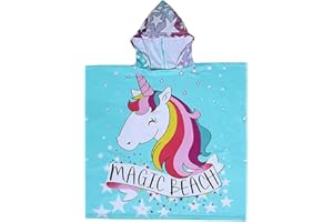 JFAN Ręcznik plażowy dla dzieci ponczo z kapturem, miękki bawełniany ręcznik kąpielowy szybkoschnący dla dziewcząt chłopców