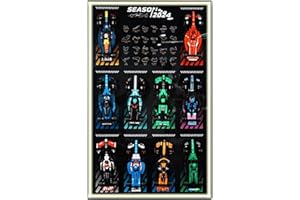 QIXINDGYH Tableau mural pour Lego 77242-77251 Série F1 - Support mural pour voiture de course - 50 x 80 cm (lumière LED USB D)