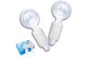 Smasener Ice Globes for Facials, Ice Globes, 2PCS Facial Ice Globes, Cooling Globes, Globes für Gesicht, Hals & Augen, Daily Beauty, Straffung der Haut, Anti-Aging (weiß, Als Paar verpackt)