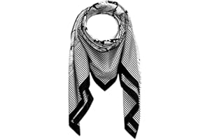 Lorenzo Cana - Scaldacollo quadrato XL da uomo in cotone combinato con seta 110 x 110 cm