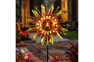JJALIGHTS Solar Gartenleuchten Metall Sonne Solarleuchten Wasserdicht Solar Garten dekorative Licht für Gehweg, Hof, Rasen, Patio Landschaft