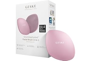 GESKE | Spazzola per il viso SmartAppGuided™ 4 in 1 | Spazzola per la pulizia del viso | Spazzola morbida in silicone | Pulizia del viso professionale | Pulizia della pelle