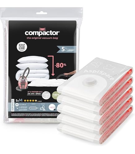2 sacs de compression sous vide - 98 L - Transparent France