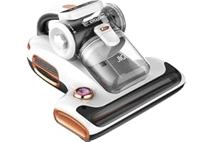 JIGOO Aspirateur Anti Acariens pour Matelas avec Lumière UV, 700W 15kpa Punaise de Lit élimine 99,9%, Affichage LED, 72dB Design Silencieux sans Bruit