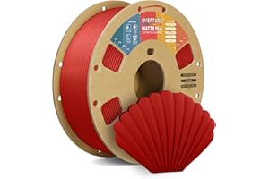 OVERTURE Filamento Matte PLA 1.75mm, 1kg Bobina (2.2lbs) Opaco PLA Filamenti per Stampante 3D, Neatly Wound Filamento Precisione Dimensionale +/- 0.02 mm, Matte Rosso Mattone