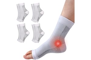 HOME HOLIC Compression Socks for Women Men 4 PAIR Neuropathy Socks Ankle Support Foot Sleeves Neuro Socks Arthritis Sprained Ankle Breathable Soothe Socks Pain Relief Support Brace