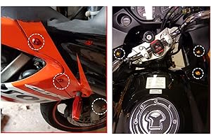 AUBLINTO 158 piezas Kit tornillos carenado motocicleta,Kit De Tornillos De Carenado De Motocicleta Tuercas Tornillos Clips Moto carenado Pernos Sujetador Kit Para Yama=ha Y=ZF R6 1999 2000 2001 2002