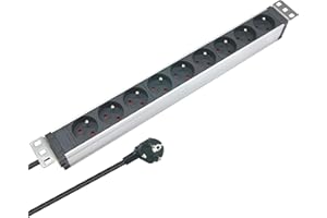 Waytex 37332 - Hace 9 vías toma de corriente, con el soporte de aluminio