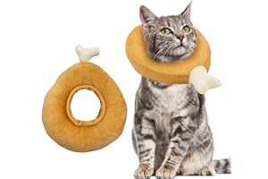 JIUZCARE Collerettes pour Chiens Chat, Anti-Morsure Réglable Collerette Chat Collier Prévention des Infections Bouchées éraflures Colerette pour Chat Anti Lechage Collerette Chat Collier pour Chats, Leg&28cm