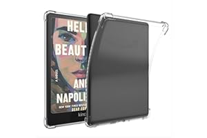 GIOPUEY Cover per Kindle Colorsoft/Paperwhite 12th 2024, Scocca posteriore in TPU morbido, Copertura sottile, Protezione Airbag, Custodia Compatibile con Kindle Colorsoft-trasparente