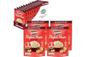 Idahoan Buttery Potato Mash Potatoes Pack of 16 x 109g - Instant Mash Potatoes Cooks in 1 Minute Ready to Eat Food