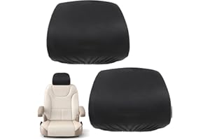 JIYIN 2 Pokrowce na zagłówki samochodowe, Pralne i pyłoszczelne osłony zagłówków dla foteli samochodowych, Elastyczne pokrowce na zagłówki samochodowe