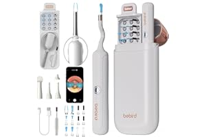 Bebird Earsight Plus R37R Ear Wax Remover Otoscope, 1920P HD Flexible Ear Cleaner Camera with Tweezers, Ear Cleaner Camera with Replacement Tips for Ear/Nose/Neck Examinations
