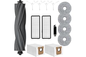 DianSung Accesorios para Xiaomi X20, para Dreame L10s Ultra / L10s Pro Gen 2/ L10 Ultra / L10 Prime /S10 Pro/S20/S20 Pro, para Mijia Omni X10+, Cepillo Principal+Filtros +Bolsas para el Polvo+paños