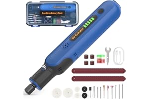 8V Utensile Rotante Multifunzione - Ashfly 2.2Ah Mini Trapano con 74 accessori, 5 Velocità 25000 giri/min per Incisione, Taglio, Foratura, Lucidatura