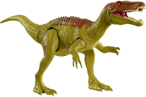 Jurassic World : la Colo du Crétacé, figurine articulée dinosaure Baryonyx Limbo Attaque Sonore, jouet pour enfant, GWD12