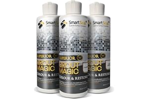 Smartseal Grout Magic - Professional Grade Grout Reviver - Available in 10 Popular Colours - A Grouts Sealer Superior to a Grouts Paint & Grouts Pen - 15year Lifespan - Light Grey 237 ml