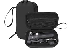 Nokwocy Osmo Mobile 7 Case, DJI OM 7/OM 7P Gimbal Case, przenośna torba do przechowywania PU do Osmo Mobile 7 i 7P Stabilizator Akcesoria, jasnoszara, czarny, Classic